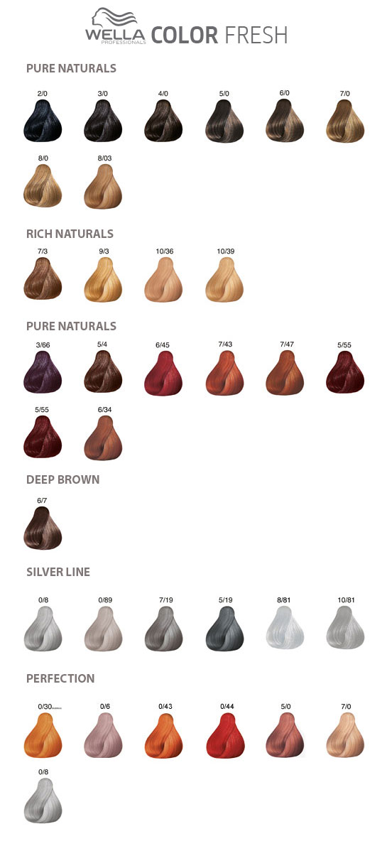 Wella Color Fresh Silver Chart Wella Color Fresh Silver Chart